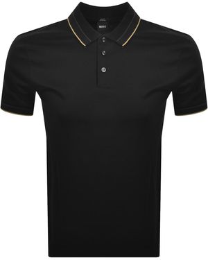 BOSS BUSINESS Boss H Phillipson 195 Polo T Shirt - Black