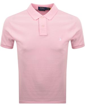 Ralph Lauren Custom Slim Polo T Shirt - Pink