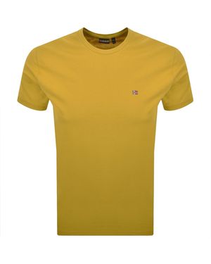 Napapijri Salis Sum Logo T Shirt - Yellow