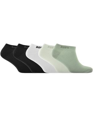 BOSS BUSINESS Boss 5 Pack Ankle Socks - Green