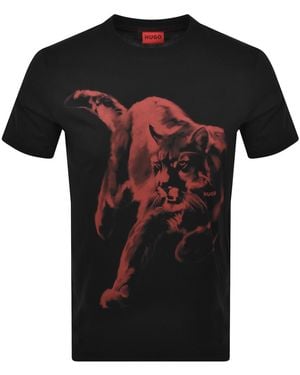 HUGO Daffilo T Shirt - Black