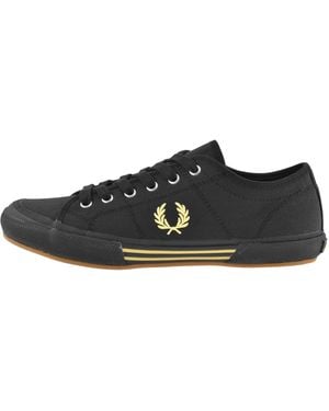 Fred Perry B708 Canvas Trainers - Black
