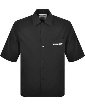 Moschino Short Sleeve Poplin Shirt - Black