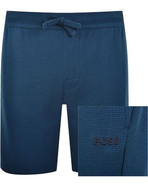 BOSS BUSINESS Boss Waffle Shorts - Blue