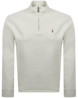 Ralph Lauren Quarter Zip Knit Jumper - Grey