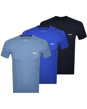 BOSS BUSINESS Boss 3 Pack Crew Neck T Shirts - Blue