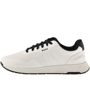 BOSS BUSINESS Boss Titanium Runner Trainers - White
