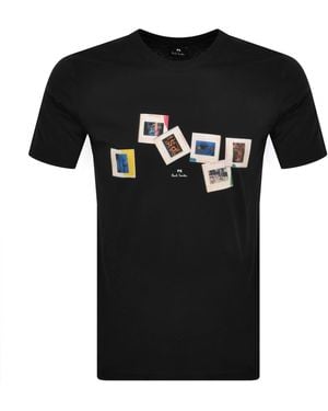 Paul Smith Slides Graphic T Shirt - Black