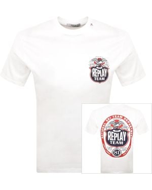 Replay Logo T Shirt - White
