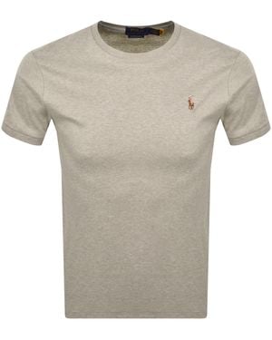 Ralph Lauren Pima Crew Neck T Shirt - Grey