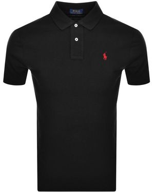 Polo Ralph Lauren Slim-Fit Pique Polo Shirt - Black