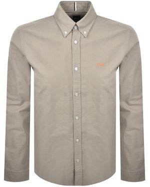 BOSS BUSINESS Boss H Roan Long Sleeve Shirt - Grey