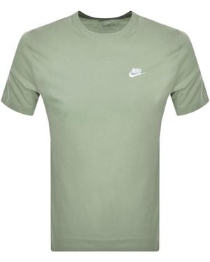 Nike Crew Neck Club T Shirt - Green