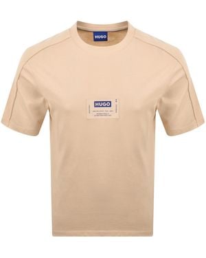 HUGO Nromo T Shirt Pastel - Natural
