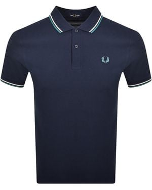 Fred Perry Twin Tipped Polo T Shirt - Blue