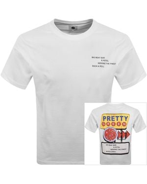 Pretty Green Big Beat Hotel T Shirt - White