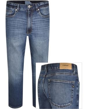 Farah Farah Norwood Regular Fit Mid Wash Jeans - Blue