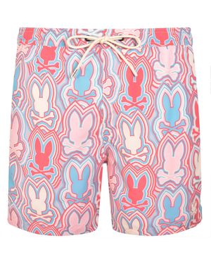 Psycho Bunny Chuck Lightweight Swim Shorts - Red