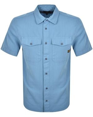 G-Star G-Star Marine Slim Short Sleeved Shirt - Blue