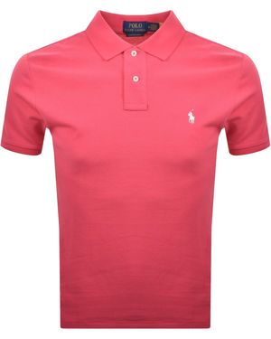 Ralph Lauren Custom Slim Fit Polo T Shirt - Pink