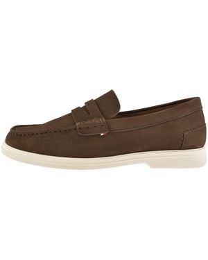Tommy Hilfiger Nubuck Loafers Legacy - Brown