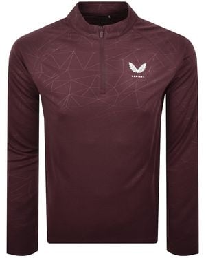 Castore Lightweight Quarter Zip T Shirt - Purple