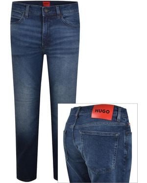HUGO 708 Slim Jeans Mid Wash - Blue