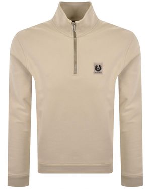 Belstaff Quarter Zip Sweatshirt - Natural