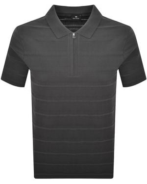 Paul Smith Regular Fit Zip Polo - Grey