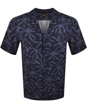 BOSS Boss Rayer M Short Sleeve Shirt Dark - Blue