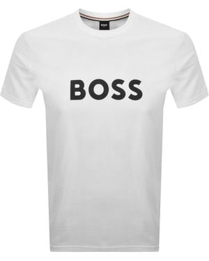 BOSS BUSINESS Boss Beachwear Logo T Shirt - White
