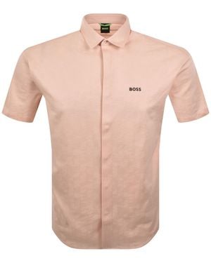 BOSS Boss St Excurse Short Sleeve Shirt - Pink
