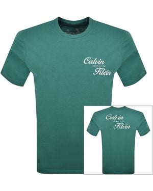 Calvin Klein Jeans Graphic Logo T Shirt - Green