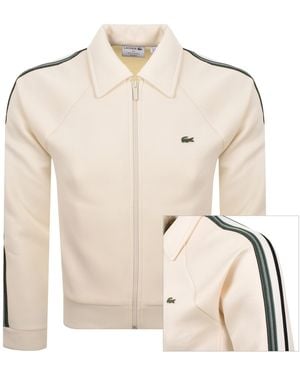 Lacoste Full Zip Collared Tracksuit Top - Natural