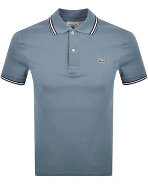 Lacoste Tipped Polo T Shirt - Blue