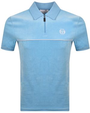 Sergio Tacchini Cardona Velour Polo - Blue