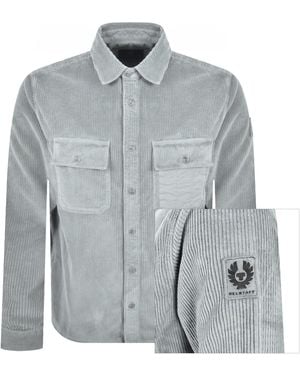 Belstaff Fallgate Corduroy Overshirt Quarry - Blue