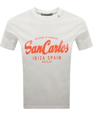 Replay Graphic T Shirt - Grey