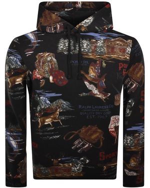 Ralph Lauren All Over Print Hoodie - Black