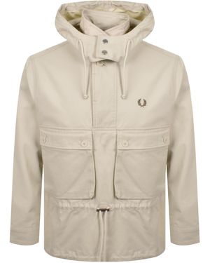 Fred Perry Coaches Smock Jacket Oatmeal - Gray