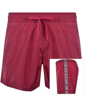 Moschino Logo Swim Shorts - Red
