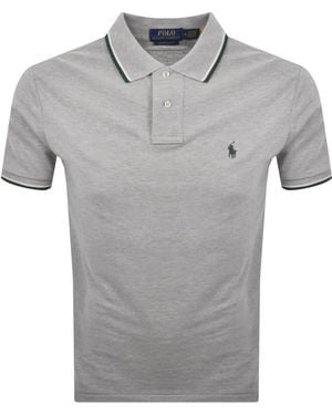 Ralph Lauren Twin Tipped Polo T Shirt - Grey