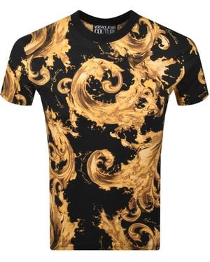 Versace Jeans Couture Couture Sea Print T Shirt - Black
