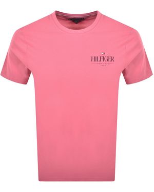Tommy Hilfiger Stack T Shirt - Pink