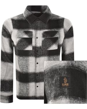 Luke 1977 Ettrick Overshirt Charcoal - Gray