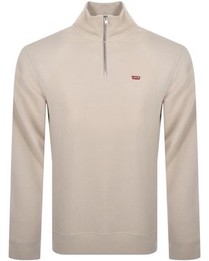 Levi's Original Quarter Zip Sweatshirt - Natural