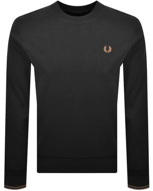 Fred Perry Crew Neck Sweatshirt - Black
