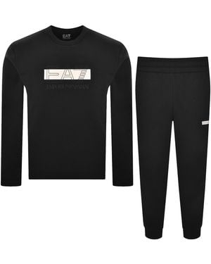 EA7 Emporio Armani Logo Tracksuit - Black