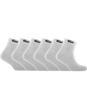 Lacoste 6 Pack Ankle Socks - Metallic