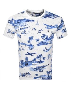 Ralph Lauren On Holiday Bear T Shirt - Blue